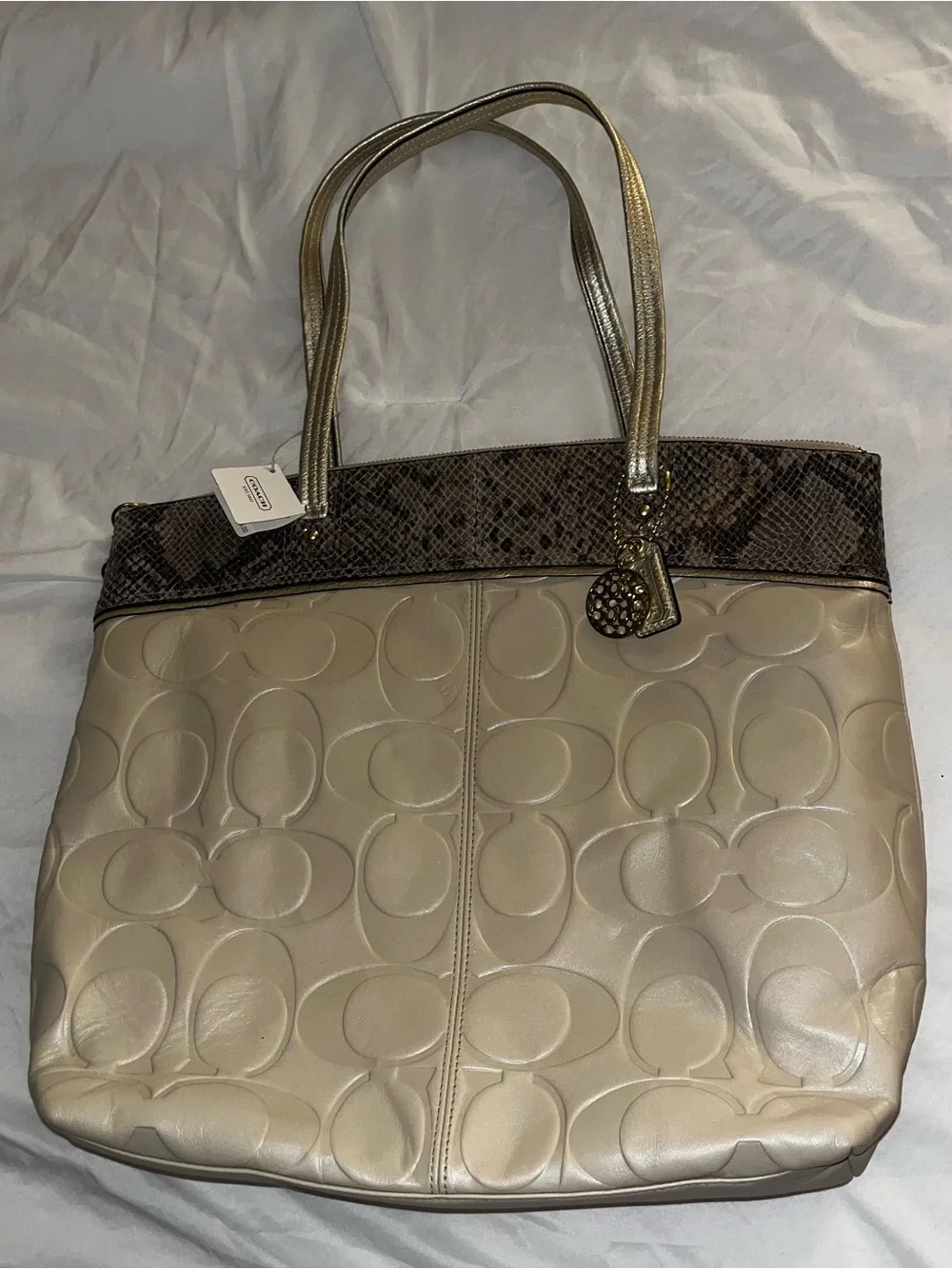 Coach | Laura Embossed Exotic Tote